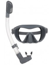 Mască de scufundare pentru copii cu snorkel Zizito, gri -1