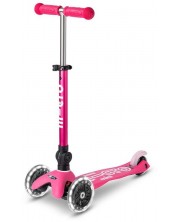 Trotinetă pentru copii Micro - Mini Micro Deluxe Foldable LED, Pink - imagine 1