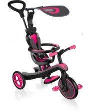 Tricicletă pentru copii 4 în 1 Globber - Trike Explorer, roz -1