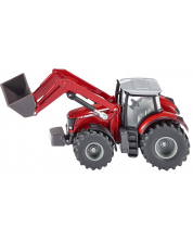 Toy Siku - Tractor Massey Ferguson cu încărcător frontal, 1:50 -1