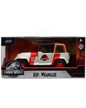 Jucărie pentru copii Jada Toys - Mașină Jeep Wrangler, Jurassic Park, 1:32