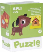 Puzzle pentru copii Apli Kids - Unde traiesc animalele, 24 piese