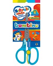Foarfece de copii pentru mana stanga Bambino Premium - Cu limitator, sortiment -1