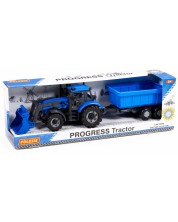 Jucărie pentru copii Polesie Progress - - Tractor de inerție cu remorcă și paletă -1