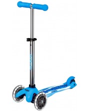 Trotinetă pentru copii Micro - Mini Micro Deluxe Glow LED Plus, Arctic Blue - imagine 1