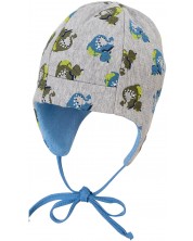 Pălărie pentru copii Sterntaler - Cu dragoni, 43 cm, 5-6 luni, gri deschis