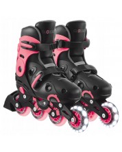 Role pentru copii Globber - Go Skates Lights, mărimea 34-37, roz