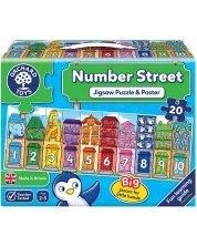 Puzzle pentru copii Orchard Toys - Strada cu numere, 25 piese