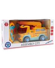 Jucărie de asamblare Ocie Assembly City - Camion cu macara, R/C 