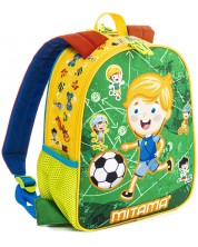 Rucsac cu doua fete, pentru copii Mitama Spinny - Football-Shark