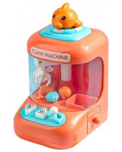 Mașină de joacă pentru copii Raya Toys - Macara cu lumini, portocalie