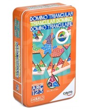 Joc pentru copii Cayro - Domino triunghiular, cutie metalică