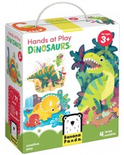 Puzzle pentru copii Banana Panda 4 în 1 - Dinozauri