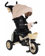Tricicletă pliabilă pentru copii Byox - Flexy Lux, 360°, bej deschis