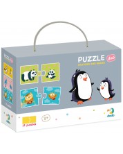 Puzzle educativ pentru copii Dodo Duo - Animale - parinti si pui -1