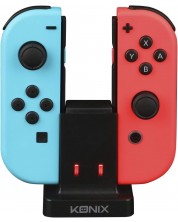 Stație de încărcare și andocare Konix Mythics pentru Nintendo Switch, dublă, negru -1