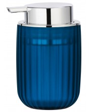 Dozator de săpun lichid Wenko - Agropoli, 7,5 x 12,5 x 9 cm, fără BPA, albastru închis -1