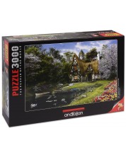 Puzzle Anatolian din 3000 de piese - Casa de langa lac, Dominic Davison -1