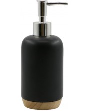 Dozator pentru sapun lichid Inter Ceramic - Сидни, 7.6 x 19 cm, negru
