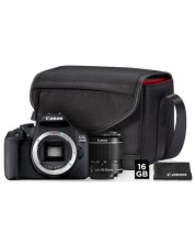 DSLR aparat foto Canon - EOS 4000D, EF-S18-55mm, SB130, negru