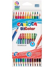 Creioane bicolore Carioca Bi-Color - 12 buc. -1