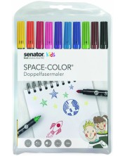 Carioci colorate cu doua capete Senator Kids - 10 culori