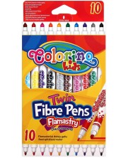 Markere cu doua capete Colorino Kids - 10 culori
