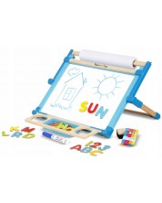 Tabla de desen, cu 2 fete Melissa & Doug - Cu rola de hartie -1