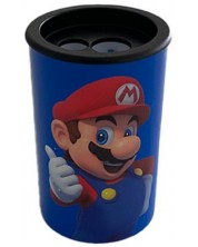 Ascuțitoare dublă pentru creioane Panini Super Mario - Albastru
