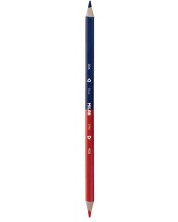 Creion colorat cu doua varfuri Milan - Bocolour Maxi, rosu si albastru -1