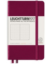 Caiet de buzunar Leuchtturm1917 - A6, pagini punctate, Port Red