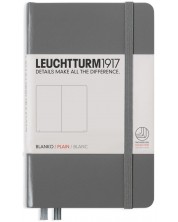Agenda de buzunar Leuchtturm1917 - A6, pagini albe, Anthracite