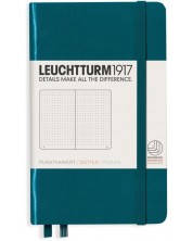 Caiet de buzunar Leuchtturm1917 - A6, pagini punctate, Pacific Green -1