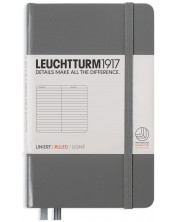 Agenda de buzunar Leuchtturm1917 - A6, pagini liniate, Anthracite -1