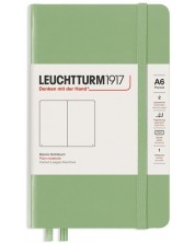 Caiet de buzunar Leuchtturm1917 - A6, foi albe, Sage