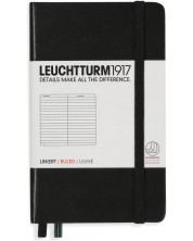 Agenda de buzunar Leuchtturm1917 - A6, pagini liniate, Black