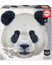 Puzzle Educa de 332 piese - Panda Animal Face Shaped -1