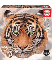 Puzzle Educa de 375 piese - Tiger Animal Face Shaped