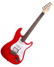 Chitară electrică  Arrow - ST 211, Diamond Red Rosewood/White -1