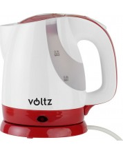 Ceainic electric - Voltz V51230F, 1300 W, 0,9 l, alb/roșu 