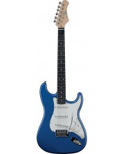 Chitară electrică EKO - S-300, albastră/albă