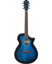 Chitară electro-acustică Ibanez - AEWC16QA-TLH, Transparent Blue Sunburst High Gloss - imagine 1