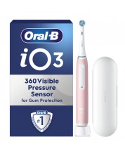 Periuță de dinți electrică Oral-B - iO S3 6/15/6, 1 duză , roz/alb - imagine 1