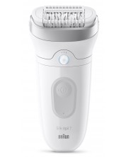 Epilator Braun - SE 7-000, 2 viteze, alb/argintiu - imagine 1