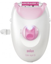 Epilator Braun - Silk-épil 3 3-000, alb/roz - imagine 1