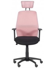 Scaun ergonomic Carmen - 7535, roz/negru -1