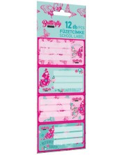 Etichete elevi Lizzy Card Cute Butterfly - 12 buc -1