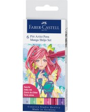 Faber-Castell Pitt Artist - Manga Shojo, 6 culori -1
