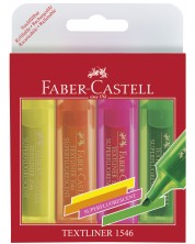 Set Textliner Faber-Castell 1546 - 4 culori neon