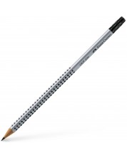 Creion grafit Faber-Castell Grip 2001 - B, cu radieră -1